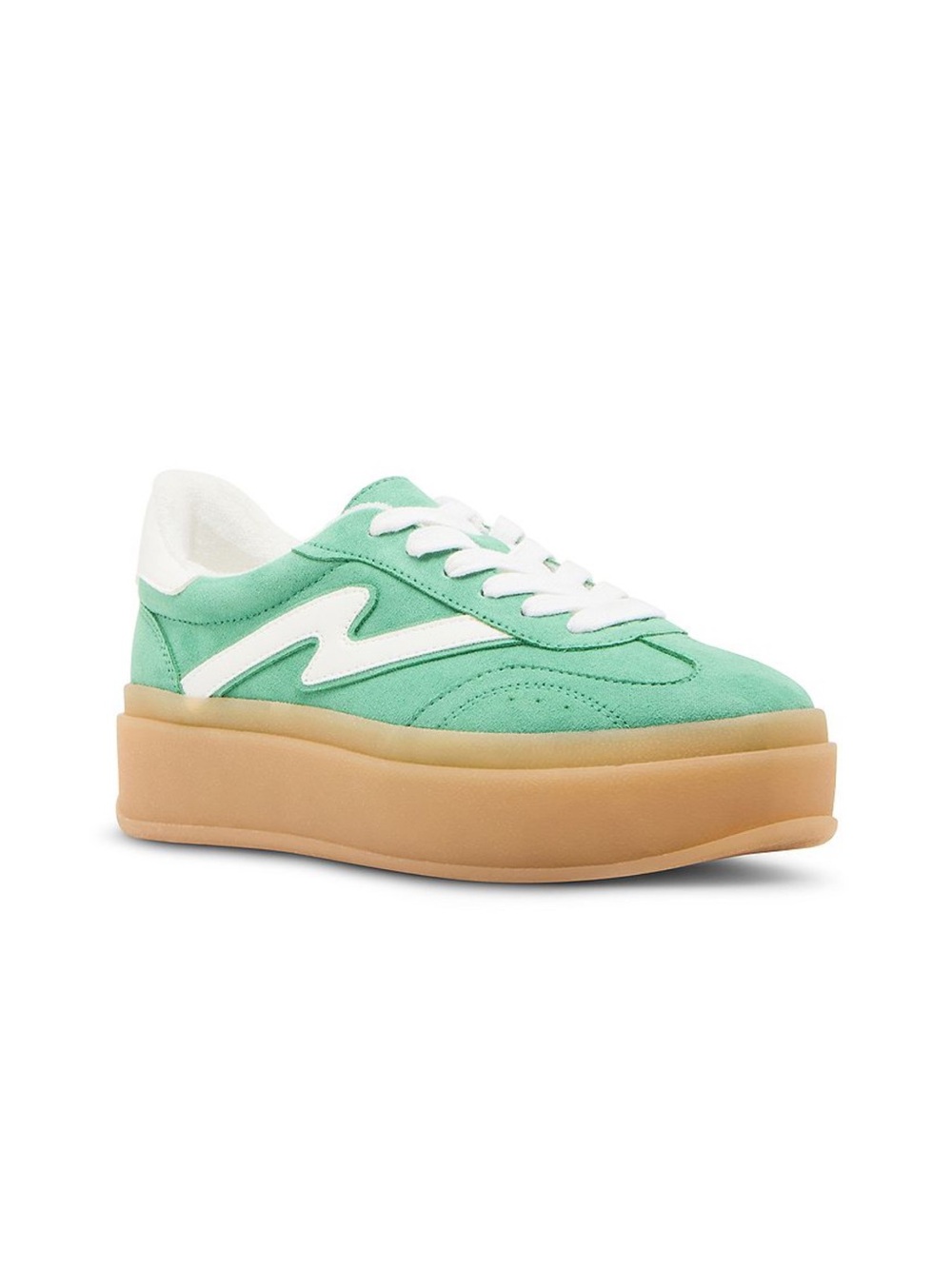 Madden Girl Mint Green Platform Sneaker with White Accents